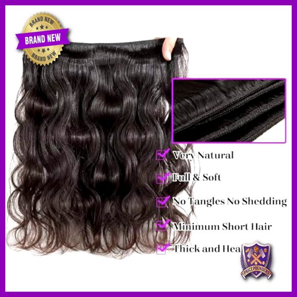 4 Bundles 18-24 Inch Body Wave Human Hair Extensions Soft Silky main image 5